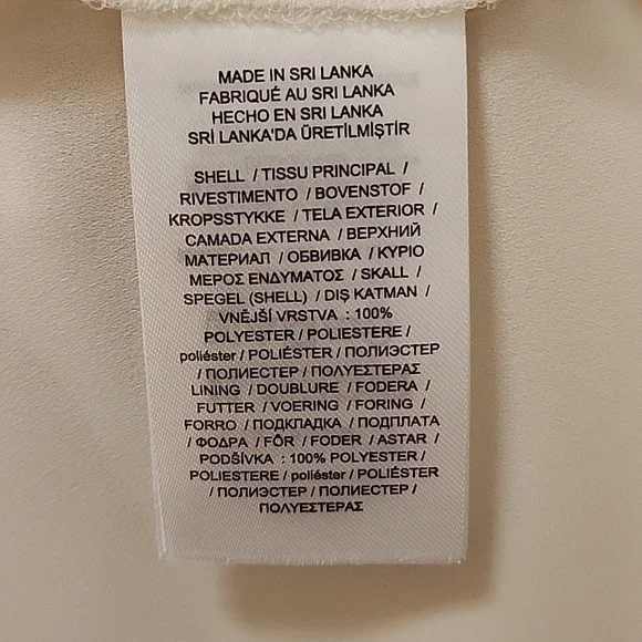 Lauren Ralp Lauren Black Label Shirtdress Elegant Winter Cream Midi Dress SZ 4 - Picture 15 of 16